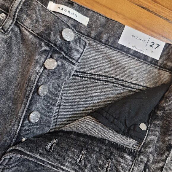 PacSun Dad Jean in gray, size 27 - Picture 2 of 6